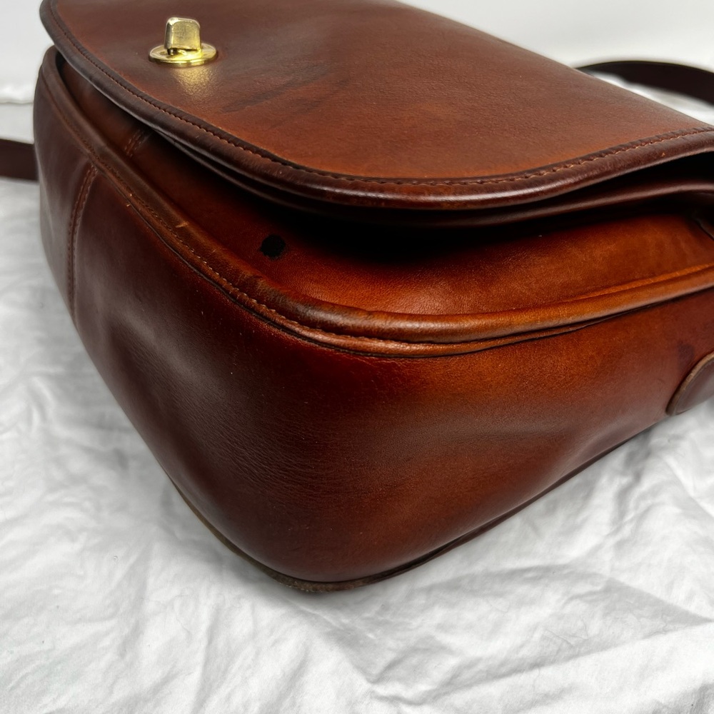 VINTAGE COACH Ranch Bag #9852 Mahogany Leather Made in USA Pre-1994 - Picture 9 of 16